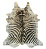 ZEBRA COWHIDE METALLIC SILVER GOLD COW SKIN HIDE HIDES FUR RUG RUGS LEATHER