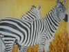 Zebra printed fleece fabric