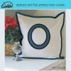 abstract dot pop printed linen cushion