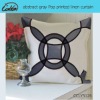 abstract gray pop printed linen cushion