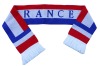 acrylic plain scarf for france fan