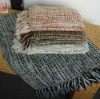 acrylic throw with fringes