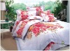 active printed  bed linens with elegant jacquard pattern