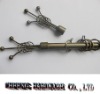 adjustable brushed nickel double Decorative curtain rod