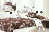 adult 4pcs printed bedding with coffee color