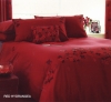 adult bed sheet - YH6126 heat cut hydrangea (red)