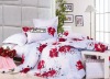 adult bedding set red and white