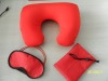 airline travel kit(set of 3 pcs, neck pillow gift bag,and the eye mask)