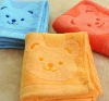 animal bear yarn dyed baby towel