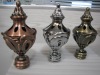 antique brass curtain finial for rod