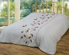 appliqued poly silk bedspread