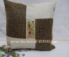 assorted colors linen oriental style embroidered square handmade cushion & cushion cover & pillow & pillow case