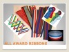 award, ribbons and sport medal ribbons