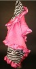 baby blanket minky/minkee dot zebra/hot pink