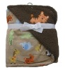baby coral fleece print blankets with animals MT1749