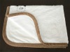 baby cute white soft blanket with emb MT6103