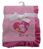 baby high quality blanket with emb rabit MT1109