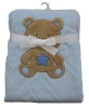 baby high quality blue blanket with bear MT1104