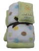 baby white soft blankets with spots print MT1429