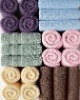 bamboo fiber dobby face towel / terry cloth