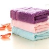 bamboo fiber terry face towel / solid color