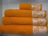 bath towel with dobby border  Jacquard orange towel of a complete set