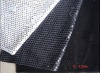 bead embroidered fabric on mesh ground