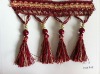 beaded tassl fringe for curtain decoration