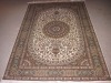 beautiful Tabriz hand knotted silk carpet