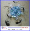 beautiful blue Feather hair Flower