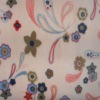 beautiful flower design antipilling fleece fabric