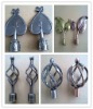 beautiful iron window curtain rod end  finials