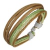 beautiful leather bracelets two lines good jewelry