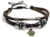 beautiful leather bracelets with mix colorful beads