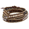 beautiful leather bracelets with mix colorful beads