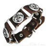 beautiful leather bracelets with strong metal part