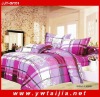 beautiful plaid print bedding set/ Hot selling bedlinen