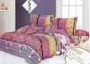 beautiful printing microfiber peach skin fabric bedding set