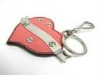 beautiful red leather  key chain