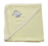 beautiful soft comfortable yellow embroidered animal baby hooded towel