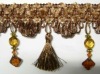 beautiful tassel fringe with balls for curtain