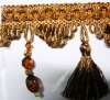 beautiful tassel fringe with balls for curtain