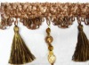 beautify beaded tassle fringe for curtain