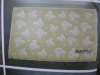 beige jacquard polyester/cotton towel mat