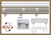 better double hotel PVC curtain track