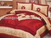 big flower 100% polyester Taffeta bed sheet set