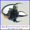 black Feather Flower Headband or collar flower
