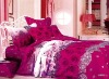 black and pink bedding