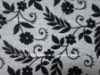 black and white flocked fabric