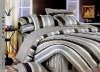 black and white stripe bedding set